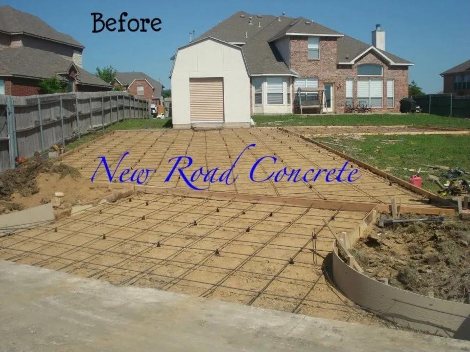 Before: rebar formwork for suburban driveway